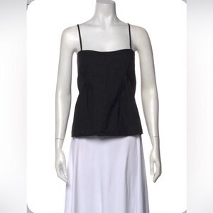 Deiji Studios square neckline black cotton tank EUC 🖤